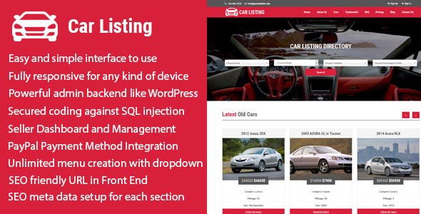 Carlisting v1.2 - Auto and Car Listing Multi-Vendor Directory CMS Carlisting v1.2 - Auto and Car Listing Multi-Vendor Directory CMS