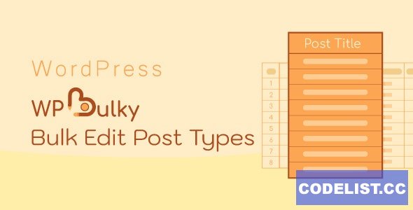 WPBulky v1.0.1 - WordPress Bulk Edit Post Types