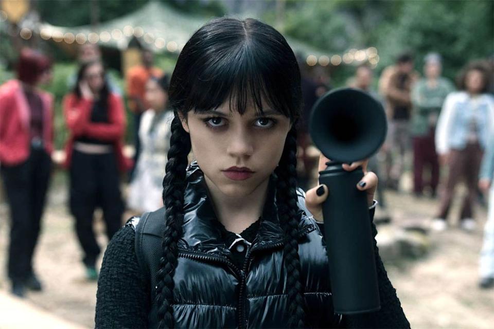 Jenna Ortega en la segunda temporada de 'Merlina' (imagen: Netflix)