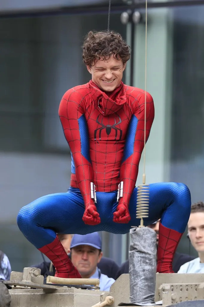 The “Odyssey” actor performs stunts for “Spider-Man: Brand New Day.” DMC / SplashNews.com