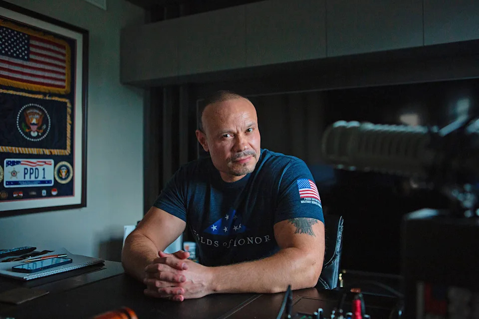Portraits of Dan Bongino (Calla Kessle / The Washington Post / Getty Images file)