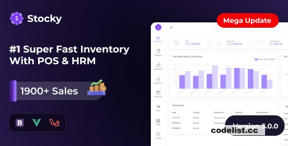 Stocky v5.0 - POS with Inventory Management & HRM