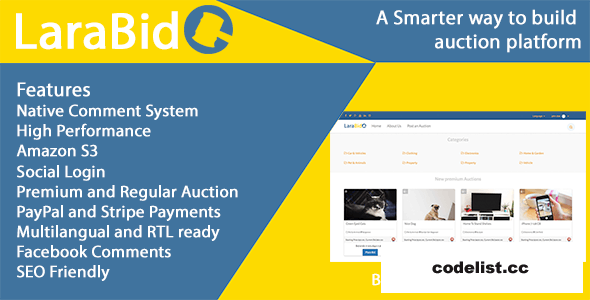 LaraBid v4.0.1 - A Laravel PHP Auction Platform