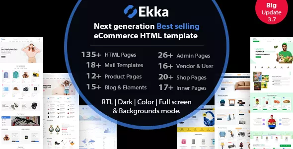 Ekka - Ecommerce HTML Template + Admin Dashboard v3.7