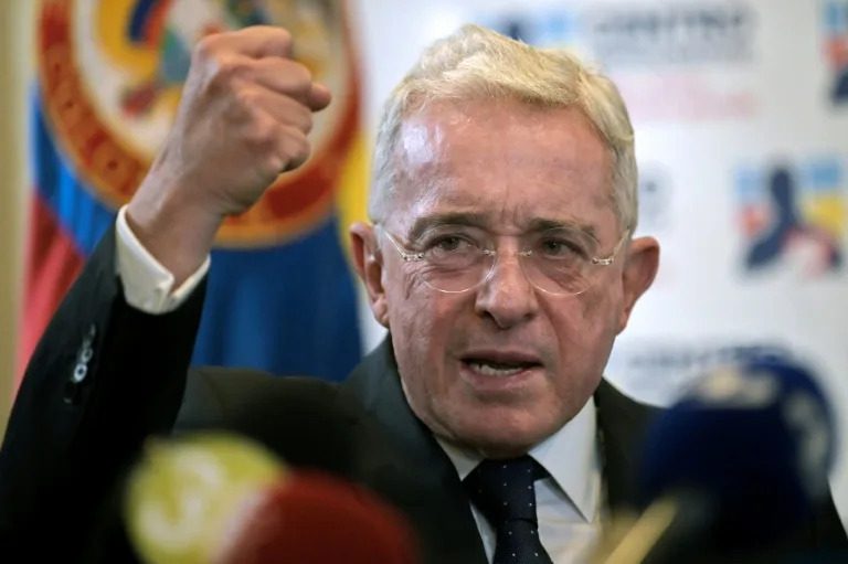 Alvaro Uribe was president of Colombia from 2002 to 2010 (Juan BARRETO)