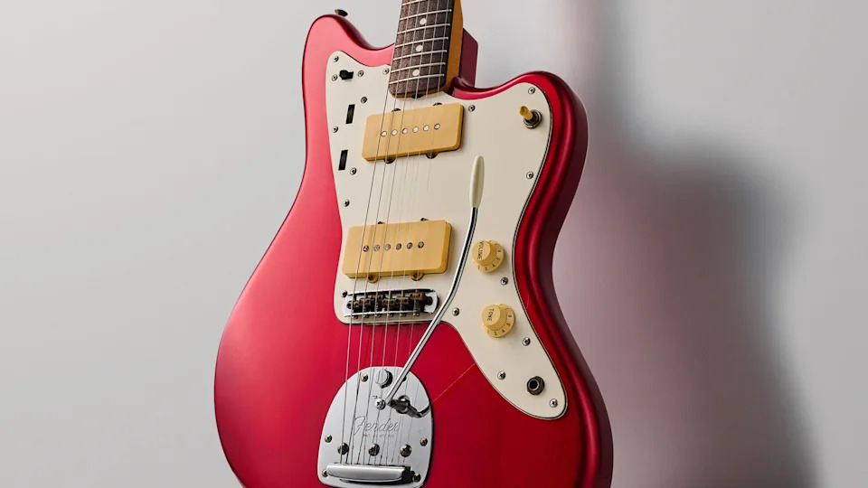 This 1988 Fender Japan Jazzmaster in Candy Apple Red is an early example of an official Japanese Fender offset.