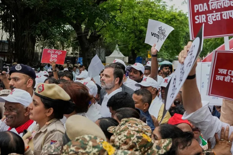 India’s opposition protests against electoral roll revision