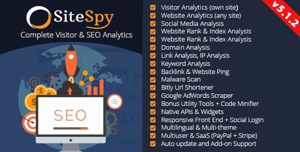 SiteSpy v5.1.2 - The Most Complete Visitor Analytics & SEO Tools - nulled SiteSpy v5.1.2 - The Most Complete Visitor Analytics & SEO Tools - nulled