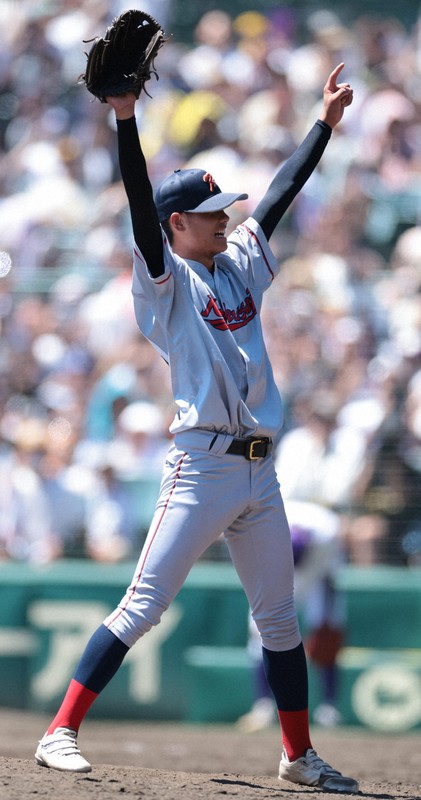 京都国際の西村一毅=阪神甲子園球場で2024年8月23日、中川祐一撮影