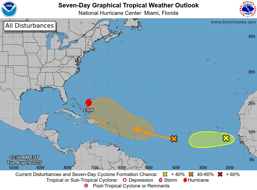 Is a hurricane headed to Texas? Map shows active systems in the Atlantic for next 7 days