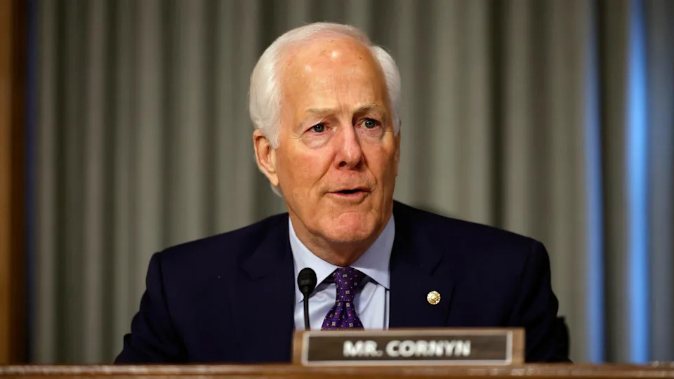 File: Sen. John Cornyn (R-TX) questions U.S. President-elect Donald Trump's nominee for Secretary of State, Sen. Marco Rubio (R-FL) during his Senate Foreign Relations confirmation hearing, on Jan. 15, 2025 in Washington, DC. / Credit: Kevin Dietsch / Getty Images