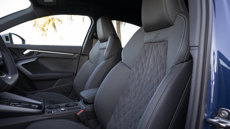 An Audi S3 interior