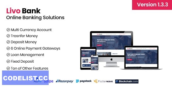 Livo Bank v1.3.3 - Complete Online Banking System