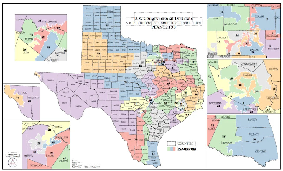 Current Texas congressional map