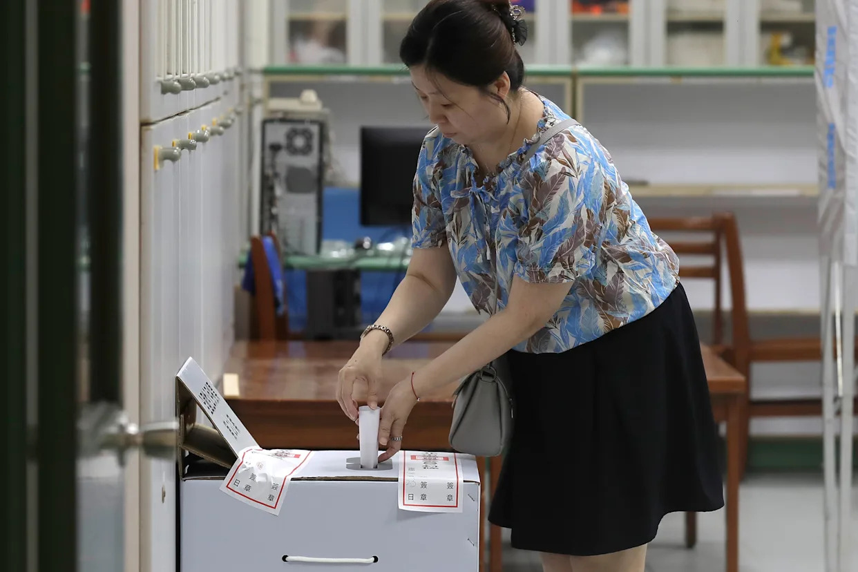 Taiwan votes on recalling opposition lawmakers and reviving nuclear power