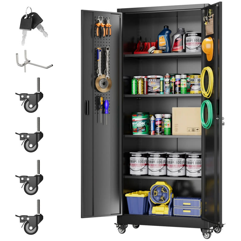 Walmart's 'Sturdy' $319 Metal Storage Cabinet Is 56% Off, and It's 'Worth Every Cent'