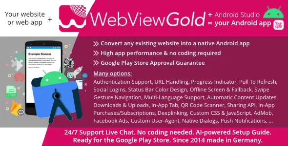 WebViewGold for Android - Convert website to Android App v16.6