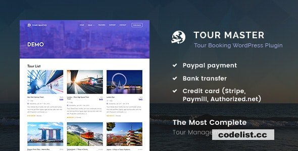 Tour Master v5.2.2 - Tour Booking, Travel, Hotel