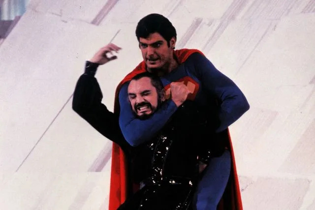 Everett Terence Stamp and Christopher Reeve in 1980's 'Superman II'