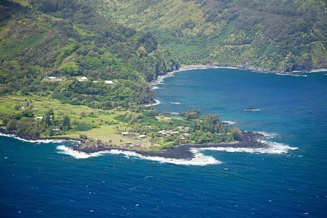 Alamy An aerial view of the Keanae Peninsula, Hawaii