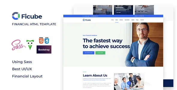 Ficube - Business & Financial HTML and Sass Template v1.0