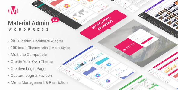 Material v3.2 - White Label WordPress Admin Theme