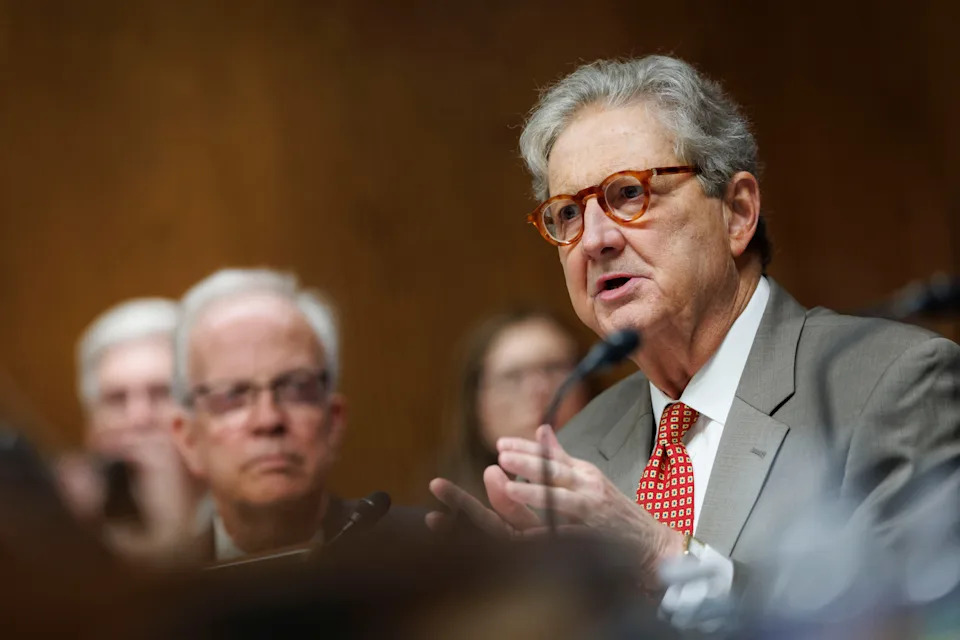 US Senator John Kennedy, Republican of Louisiana, speaks during a Senate Appropriations Committee hearing