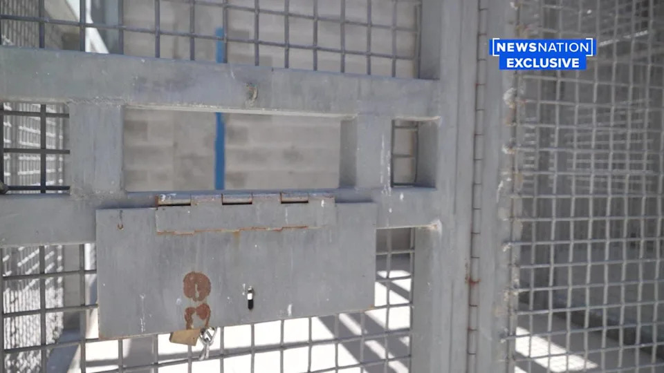 An outdoor cage at the Idaho Maximum Security Institution.