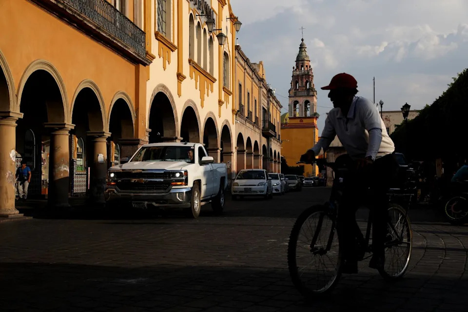 The historic center in Celaya, Guanajuato.