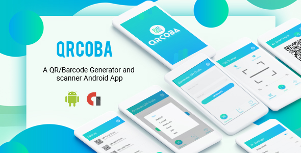 QRcoba v2.0 - A QR/Barcode Generator and Scanner Android App with Admob