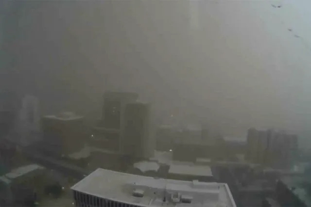 CITY OF PHOENIX, AZ A massive dust storm, called a haboob, sweeps across Phoenix