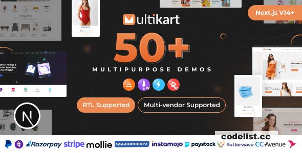 Multikart v1.0 - Single or Multivendor eCommerce with React Next JS & Laravel REST API