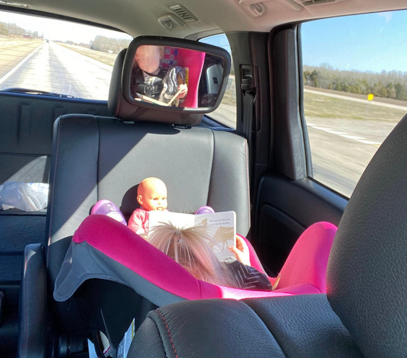 The rear cabin is roomy and visibility is good, even with kids car seats installed. Photo: Erica Mueller