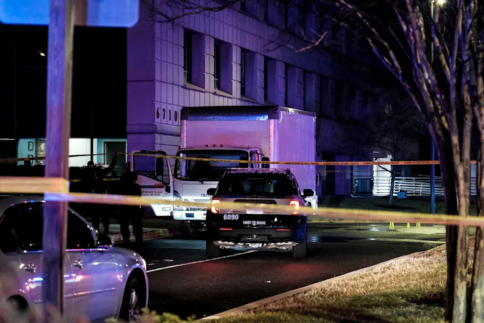 the scene of a carjacking in National Harbor, Md. (Michael A. McCoy for The Washington Post via Getty Images file)