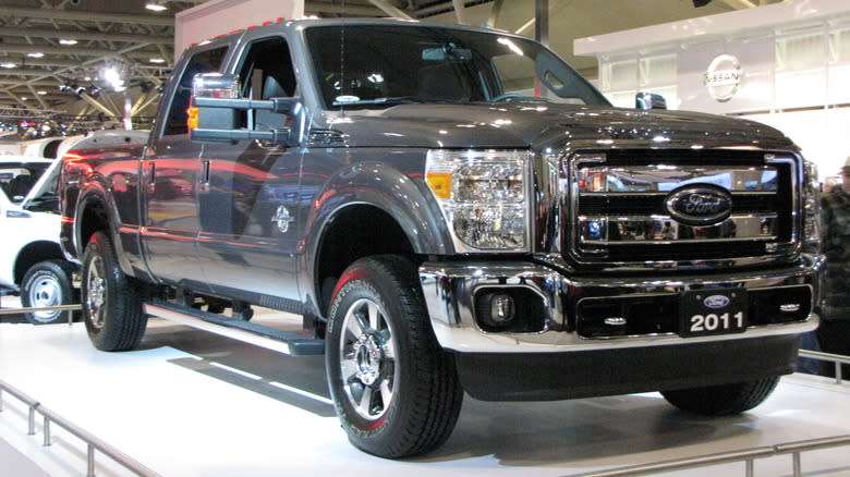 Front 3/4 static shot of a 2011 Ford Super Duty