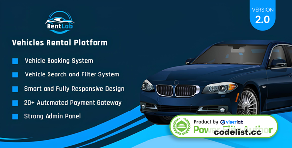 RentLab v2.0 - Vehicles Rental Platform - nulled
