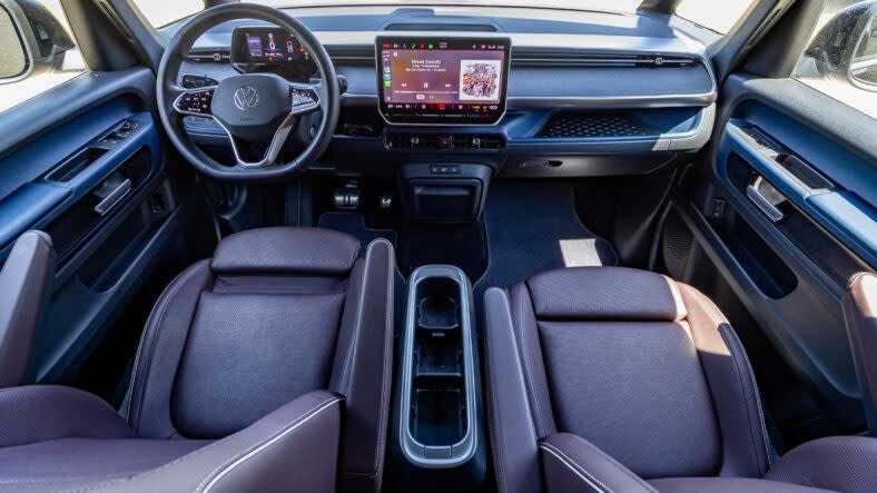 The driver and passenger's seat of the 2025 VW ID. Buzz