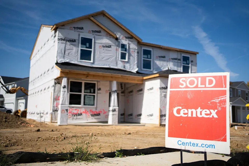 Generally speaking, the farther home buyers get from Columbus, the lower the home prices. Shown here are homes under construction in Hebron in 2023.