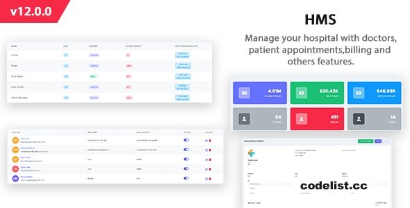 HMS - Laravel Hospital Management System - Appointment Booking v12.0.0
