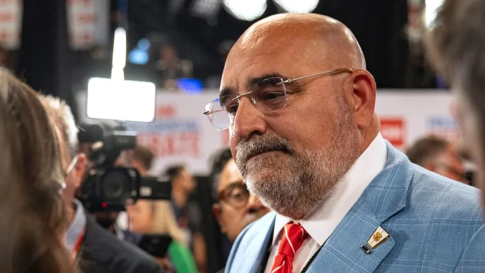 Chris LaCivita speaks to reporters in Atlanta in June 2024. - Christian Monterrosa/AFP/Getty Images