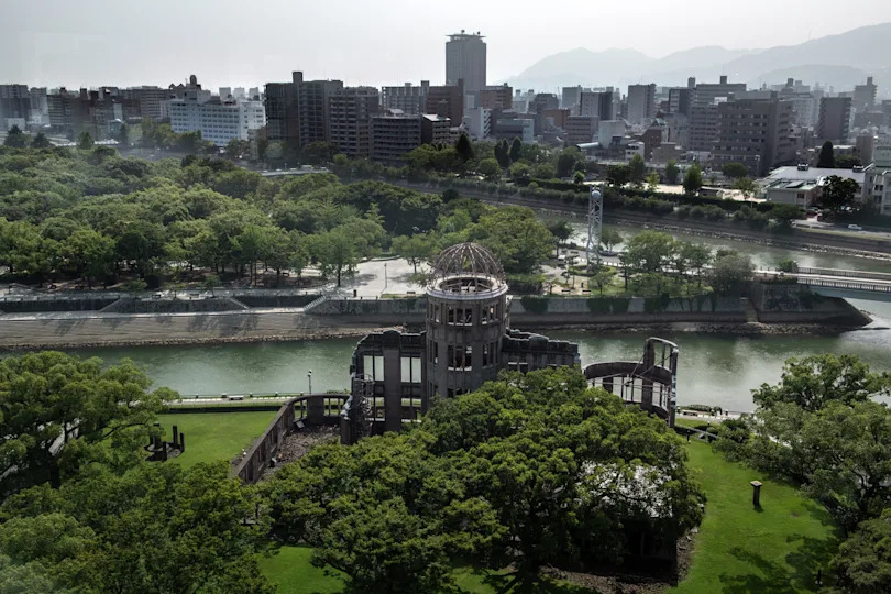 The Atomic Bomb Dome is pictured on August 4, 2020 in Hiroshima, Japan. This Thursday will mark the 75th anniversary of the atomic bombing of Hiroshima in which between 90,000 to 146,000 people were killed and the entire city destroyed in the first use of a nuclear weapon in armed conflict. / Credit: Carl Court / Getty Images