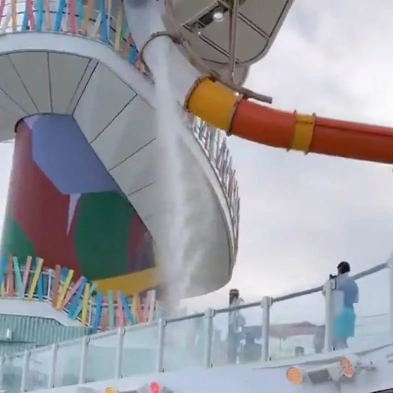 Passenger ‘sliced open’ after water slide breaks on world’s largest cruise ship