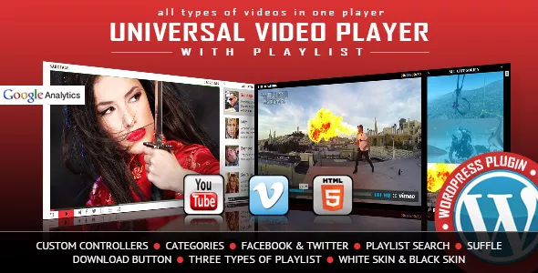 Universal Video Player WordPress Plugin v3.8.1