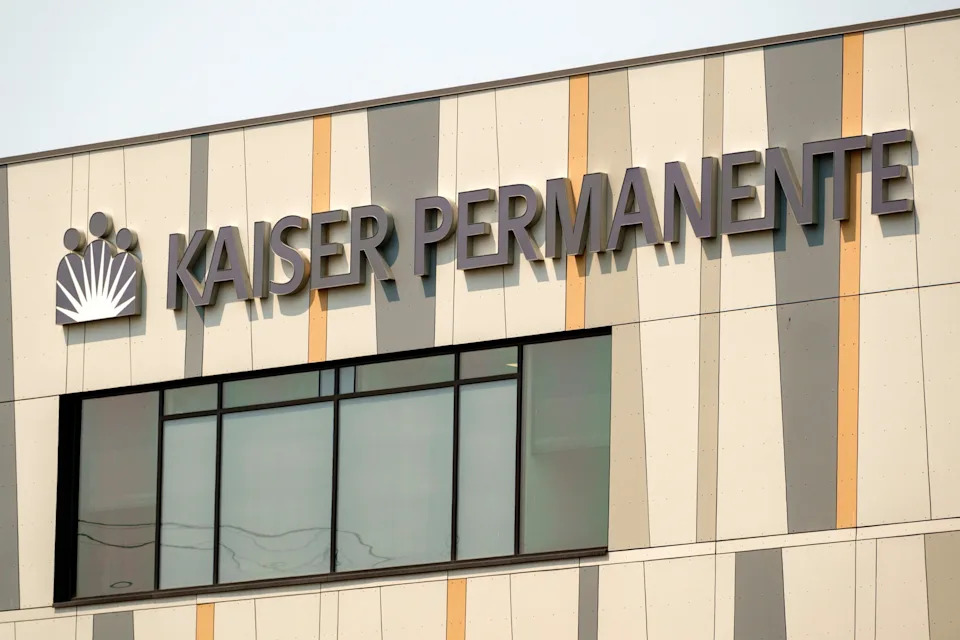 Kevin Carter/Getty Images - PHOTO: A Kaiser Permanente logo is displayed outside a medical center on Aug. 2, 2025, in San Diego, Calif.