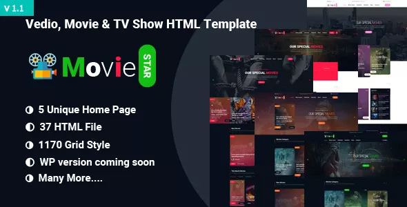Movie Star - Movie, Video & TV Show HTML Template v1.1