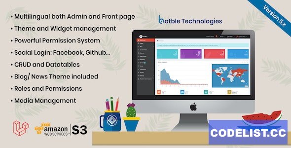 Botble v6.8.0 - Laravel CMS, CRUD generator, Modular & Theme system, Role permissions, Multilingual blog