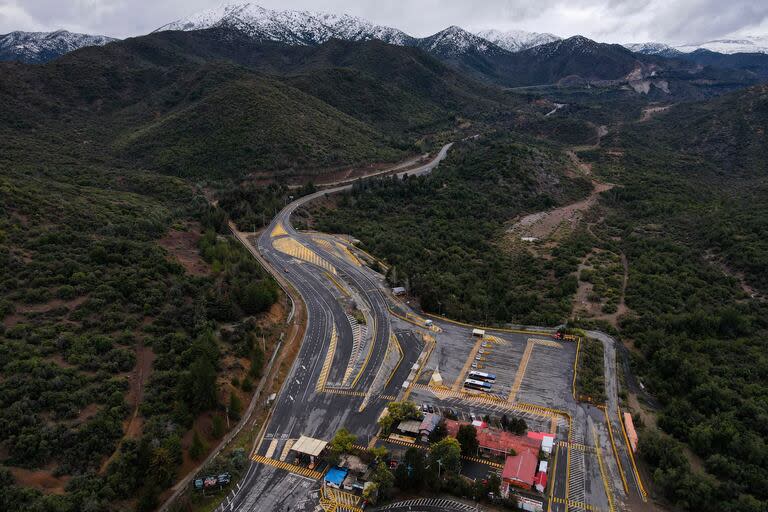 La vista aérea de la mina El Teniente.