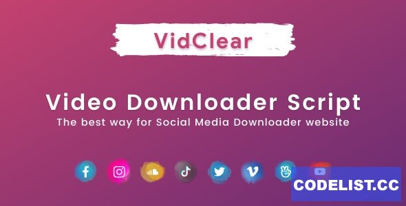 VidClear v1.0.2 - Video Downloader Script 