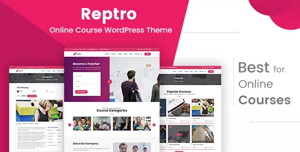 Reptro - Online Course WordPress Theme v2.1