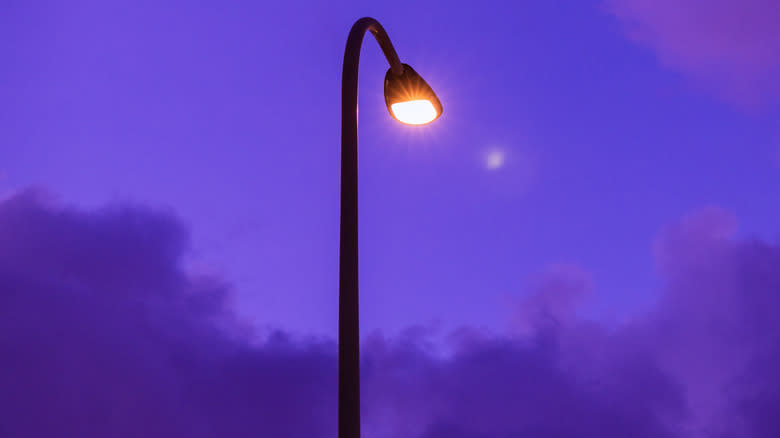 A streetlight at dusk